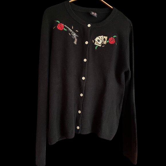 Lucky 13 Embroidered Sweater Cardigan - Picture 2 of 8